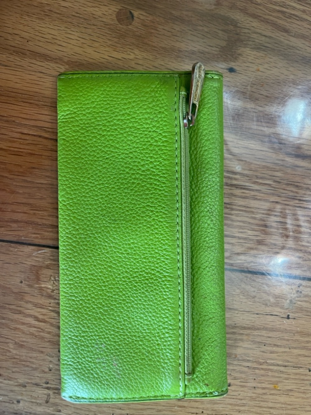 Michael Kors Lime Green Pebbled Leather Continental Wallet - Picture 2 of 8
